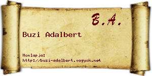 Buzi Adalbert névjegykártya